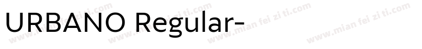 URBANO Regular字体转换